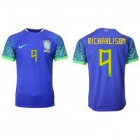 Koszulka piłkarska Brazylia Richarlison #9 Strój wyjazdowy MŚ 2022 tanio Krótki Rękaw